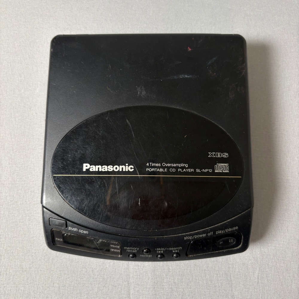 Panasonic Portable CD Player SL-NP12 Black Vintage 1990 XBS Japan Not Working